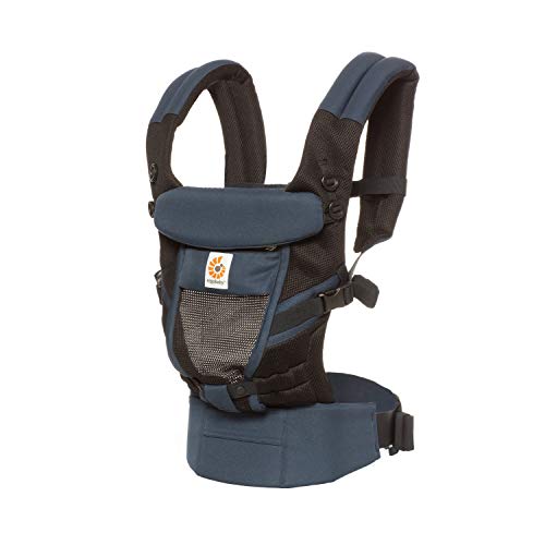 Ergobaby Mochila Portabebe Ergonómico Recien Nacido, Adapt Cool Air Mesh Raven, Porta Bebes en Mochilas