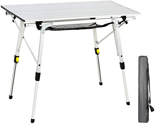 Ever Advanced Mesa Plegable de Aluminio Ligero para 4 Personas Altura de la Pierna Ajustable Mesa Compacta con Bolsa de Transporte para Camping Picnic Patios Barbacoas Ever Advanced Mesa Plegable de Aluminio Ligero para 4 Personas Altura de la Pierna Ajustable Mesa Compacta con Bolsa de Transporte para Camping Picnic Patios Barbacoas