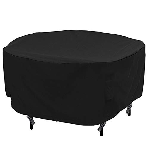 F Fellie Cover Funda para Mesa Redonda de Jardín Impermeable, 420D Funda para Muebles Circular Exterior, Protector para Conjunto Mesa y Sillas de Jardin, Resistente al Desgarro Anti Viento/UV F Fellie Cover Funda para Mesa Redonda de Jardín Impermeable, 420D Funda para Muebles Circular Exterior, Protector para Conjunto Mesa y Sillas de Jardin, Resistente al Desgarro Anti Viento/UV