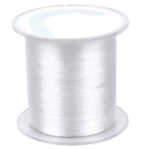 Fangehong 500m Nylon Monofilamento Alambre, Hilo de Abalorios Transparente, Hilo de Abalorios, Líneas de Pesca para Pulsera Collar y Otras Manualidades, 0.26mm