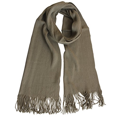 FERETI Bufanda Para Hombre Tricot Marrón Verde Caqui Flecos Liso Un Color Pañuelo Unicolor Fular Cuello FERETI Bufanda Para Hombre Tricot Marrón Verde Caqui Flecos Liso Un Color Pañuelo Unicolor Fular Cuello