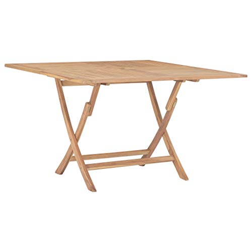 Festnight Mesa de Jardín Plegable de Madera Maciza de Teca Mesa Jardín Exterior Terraza 120x120x75 cm Festnight Mesa de Jardín Plegable de Madera Maciza de Teca Mesa Jardín Exterior Terraza 120x120x75 cm