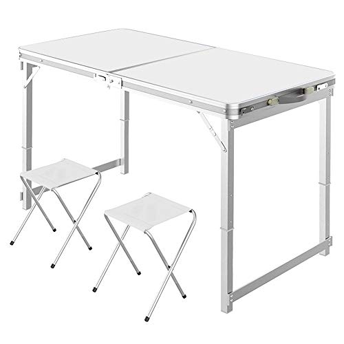 FIONAT Mesa Plegable Camping Aluminio, Regulable en Altura Mesa de Jardín con Sillas, para al Aire Libre, Picnic, Playa, Senderismo, Pesca, 120 * 60 * 55-70cm FIONAT Mesa Plegable Camping Aluminio, Regulable en Altura Mesa de Jardín con Sillas, para al Aire Libre, Picnic, Playa, Senderismo, Pesca, 120 * 60 * 55-70cm