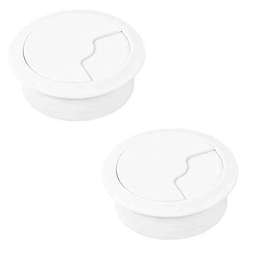 Gedotec Pasacables Redondos | Organizador de Cables para Mueble, Escritorio, Mesa de Oficina y del Hogar | OFFICE | Hecho en Alemania | Plástico Blanco | Ø 60 mm | Altura 21 mm | 2 Piezas Gedotec Pasacables Redondos | Organizador de Cables para Mueble, Escritorio, Mesa de Oficina y del Hogar | OFFICE | Hecho en Alemania | Plástico Blanco | Ø 60 mm | Altura 21 mm | 2 Piezas