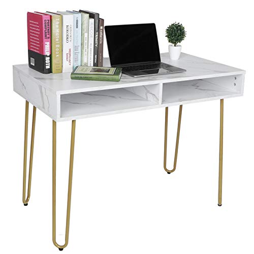 Greensen Mesa de oficina para el hogar, escritorio de ordenador, estación de trabajo, portátil, mesa de estudio con compartimento abierto, escritorio de oficina, mármol blanco (40 x 30 x 21 pulgadas) Greensen Mesa de oficina para el hogar, escritorio de ordenador, estación de trabajo, portátil, mesa de estudio con compartimento abierto, escritorio de oficina, mármol blanco (40 x 30 x 21 pulgadas)