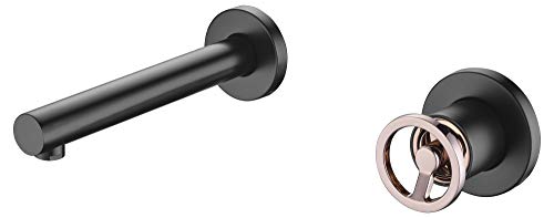 Grifo lavabo empotrado Imex Olimpo Negro Oro Rosa GLC033-NOR