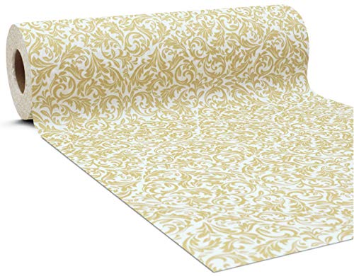 GRUBly Camino de Mesa Dorado | Calidad AIRLAID | Decoración Dorada en Papel gofrado| Mesa Boda Cumpleaños Bautizo Compromiso Celebración Fiesta de Empresa Comunión Confirmación | 30 cm x 20 m GRUBly Camino de Mesa Dorado | Calidad AIRLAID | Decoración Dorada en Papel gofrado| Mesa Boda Cumpleaños Bautizo Compromiso Celebración Fiesta de Empresa Comunión Confirmación | 30 cm x 20 m