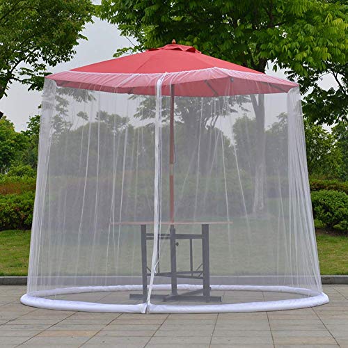 gshhd0 Patio Insecto Red para Cenador – Exterior Jardín Sombrilla Mesa Pantalla Parasol Mosquito Red Funda - Blanco, One Size
