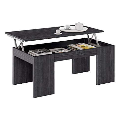 Habitdesign - Mesa de Centro elevable Salon Comedor, Acabado en Color Gris Ceniza, Medidas: 100 x 50 x 43 cm. Habitdesign - Mesa de Centro elevable Salon Comedor, Acabado en Color Gris Ceniza, Medidas: 100 x 50 x 43 cm.