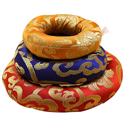 HEALLILY 3 Piezas Cuenco de Canto Soporte de Cojín Anillo de Almohada Cojín Almohada para Meditación Tibetana Cuenco de Canto Nepal Almohadilla de Cuenco de Sonido HEALLILY 3 Piezas Cuenco de Canto Soporte de Cojín Anillo de Almohada Cojín Almohada para Meditación Tibetana Cuenco de Canto Nepal Almohadilla de Cuenco de Sonido