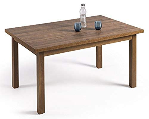 HOGAR24- Mesa Multiusos Comedor Cocina Dimensiones 120 cm x 80 cm Extensible a 190 cm x 80 cm Color Madera Envejecida Nogal HOGAR24- Mesa Multiusos Comedor Cocina Dimensiones 120 cm x 80 cm Extensible a 190 cm x 80 cm Color Madera Envejecida Nogal