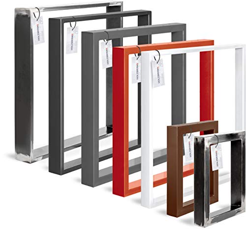 HOLZBRINK Patas de Mesa perfiles de acero 80x20 mm, forma de marco 70x72 cm, Negro Intenso, 1 Pieza, HLT-01-C-DD-9005 HOLZBRINK Patas de Mesa perfiles de acero 80x20 mm, forma de marco 70x72 cm, Negro Intenso, 1 Pieza, HLT-01-C-DD-9005