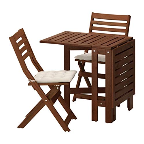 Ikea Applaro 091.565.01 - Mesa y 2 sillas Plegables, Color marrón