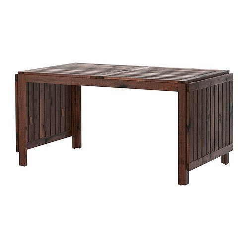 IKEA APPLARO, mesa de hoja gota, marrón