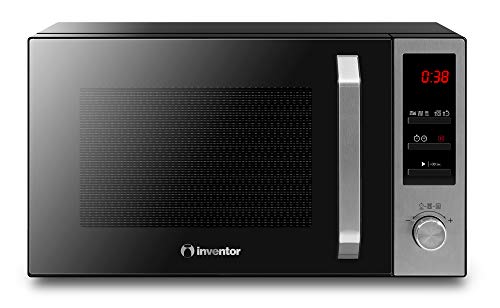 Inventor Microondas MWO-23L-BD, 800W, Grill 1000W, 23 Litros de Capacidad, Modo Combi, Cocción en Dos Tiempos, Descongelación, Temporizador de 95’, Color Negro