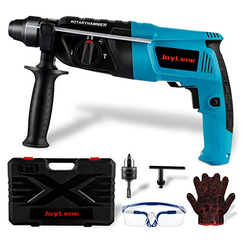 Jaylene Professional Martillo perforador combinado, 860 W Taladro percutor, Martillo Demoledor, Martillo Perforador, 3,0 J, Ø máx. hormigón 28 mm, SDS plus, Empuñadura Adicional Jaylene Professional Martillo perforador combinado, 860 W Taladro percutor, Martillo Demoledor, Martillo Perforador, 3,0 J, Ø máx. hormigón 28 mm, SDS plus, Empuñadura Adicional