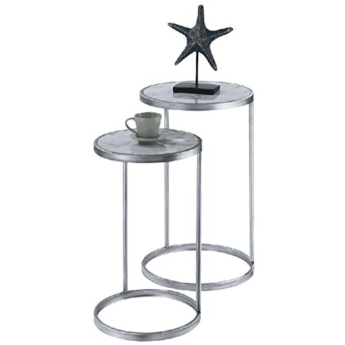 Juego de Mesa Auxiliar, mesita de Noche, nordicas Mesas para lámparas Moderno Redondas Salon Mesas Nido auxiliares, mármol y Metal, Dormitorio, Pasillo, Oficina, (1 Grandes y 1 Pequeñas) Juego de Mesa Auxiliar, mesita de Noche, nordicas Mesas para lámparas Moderno Redondas Salon Mesas Nido auxiliares, mármol y Metal, Dormitorio, Pasillo, Oficina, (1 Grandes y 1 Pequeñas)