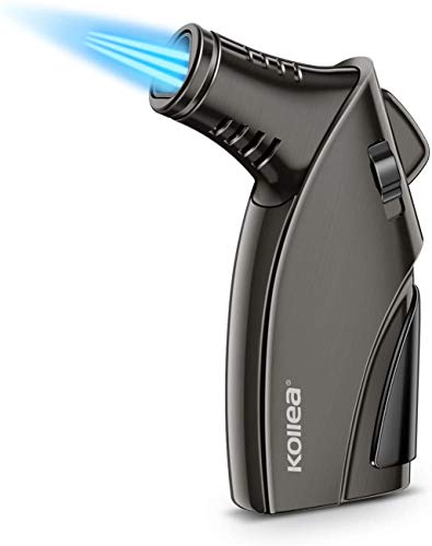 Kollea Mechero, a Prueba de Viento Encendedor de Butano Recargable con Perforadora y Cierre de Seguridad, Regalo 3 Chorros Jet Flame Turbo Mechero para Hombres (Gas Butano No Incluido) Kollea Mechero, a Prueba de Viento Encendedor de Butano Recargable con Perforadora y Cierre de Seguridad, Regalo 3 Chorros Jet Flame Turbo Mechero para Hombres (Gas Butano No Incluido)