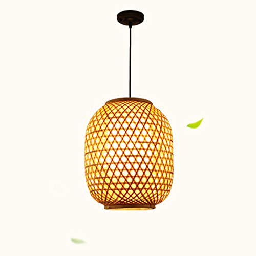 Lámparas de pared De estilo japonés creativo colgante china hecha a mano linterna de luz tejida a mano de bambú de mimbre la linterna de la lámpara E27 cubierta iluminación de techo de la lám,H40CM Lámparas de pared De estilo japonés creativo colgante china hecha a mano linterna de luz tejida a mano de bambú de mimbre la linterna de la lámpara E27 cubierta iluminación de techo de la lám,H40CM