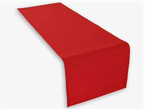 Lemos Home - Camino de Mesa de algodón, algodón, Rojo, 45 x 150 cm