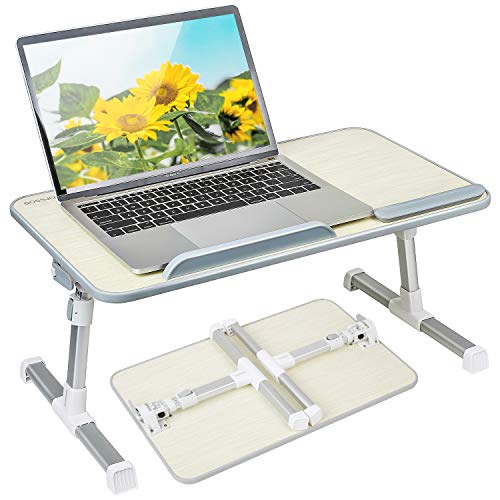 Lepdesks - Bandeja para portátil o cama, altura regulable, plegable, soporte para ordenador portátil, mesa para la cama, mesa de desayuno, mesa para el ordenador portátil, mesa para el cuidado