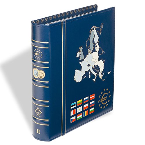 Leuchtturm 341041 Vista álbum de Monedas de Euro, tomo 2 "Los nuevos países, con cajetín Protector, Azul