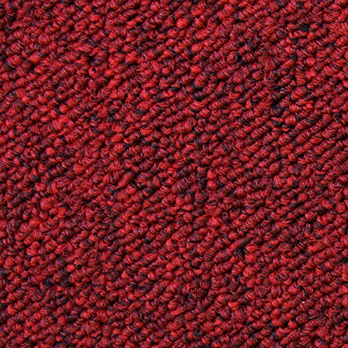 Losetas de Moqueta Pack de 20 5m2 Parches para Moqueta Hogar Oficina Color Rojo Escarlata