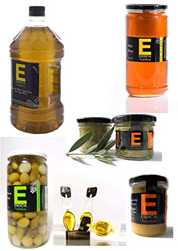 Lote 5 Productos, Aceite de oliva virgen extra, miel, aceitunas, tapenade y mermelada Lote 5 Productos, Aceite de oliva virgen extra, miel, aceitunas, tapenade y mermelada