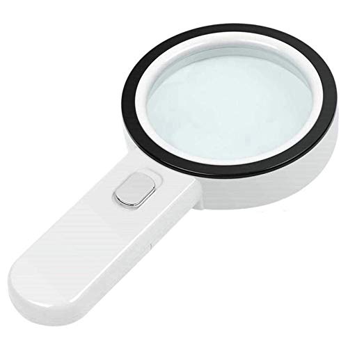 Lupa de Mano Iluminada de 30 Aumentos, Lupa de Mano de 30 Aumentos con 12 Luces LED, para Lectura de Personas Mayores, Monedas, Sellos, Mapas, Inspección, Degeneración Macular Lupa de Mano Iluminada de 30 Aumentos, Lupa de Mano de 30 Aumentos con 12 Luces LED, para Lectura de Personas Mayores, Monedas, Sellos, Mapas, Inspección, Degeneración Macular
