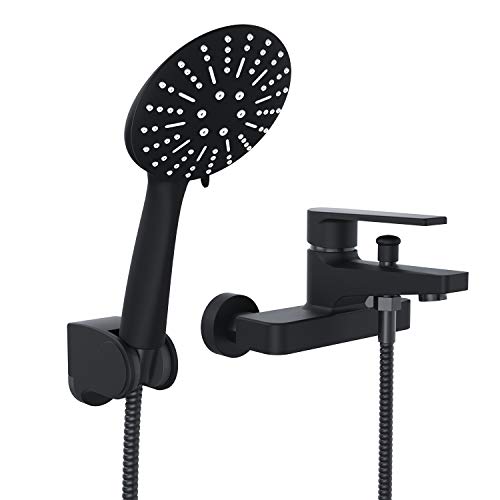 Mainen Grifo ducha monomando Grifo bañera con Alcachofa Ducha de Mano (3 modos) Negro, Incluye soporte ducha pared y manguera ducha 1.5m (Grifo bañera) Mainen Grifo ducha monomando Grifo bañera con Alcachofa Ducha de Mano (3 modos) Negro, Incluye soporte ducha pared y manguera ducha 1.5m (Grifo bañera)