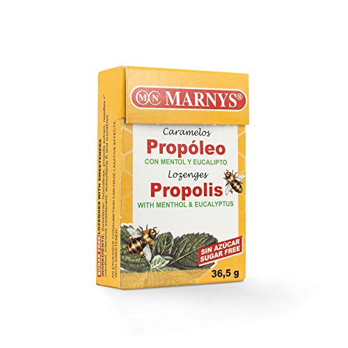 MARNYS Caramelos de Propóleo con Mentol y Eucalipto sin Azúcar Caja 36,5gr