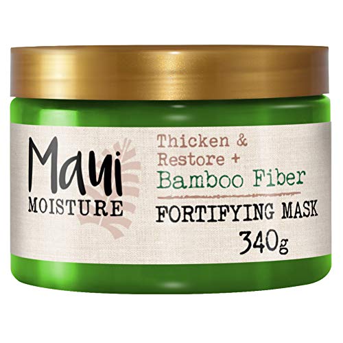 Maui Moisture, Mascarilla Capilar Fortalecedora y Reparadora con Fibras de Bambú, 340 g