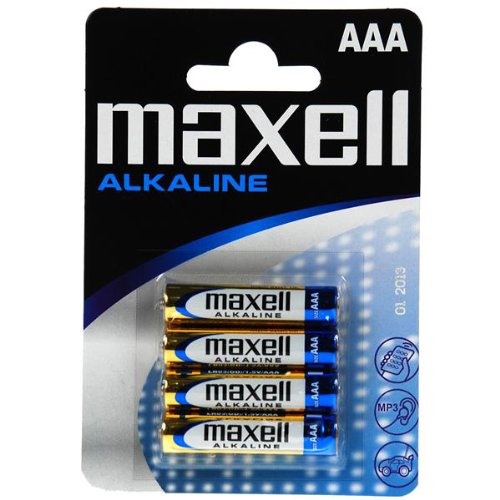 Maxell LR03-B4MXL - Pila alcalina AAA, 1.5V, pack de 4 unidades
