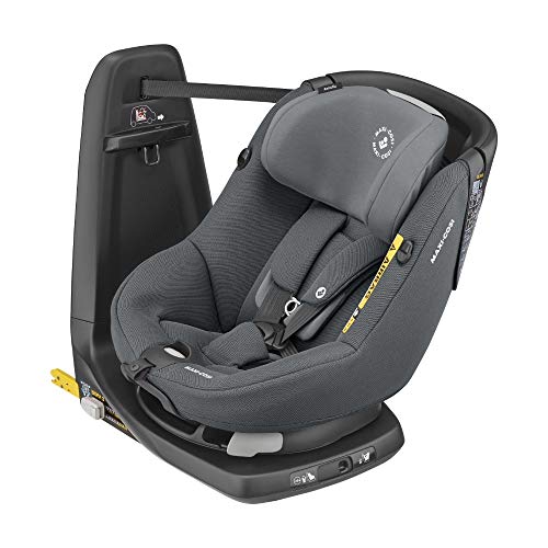 Maxi-Cosi Axissfix Silla de coche giratoria 360° isofix, silla auto reclinable y contramarcha para bebés 4 meses - 4 años, color authentic graphite