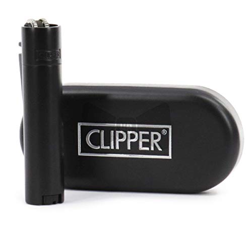 Mechero Clipper acero Negro Mate . Clipper metal flint -matt black.
