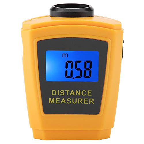 Medidor de distancia láser de 0,5 % de alta precisión, medición de mano para pantalla LCD digital, medición ultrasónica, rango de medición de 0,45 a 18,288 m