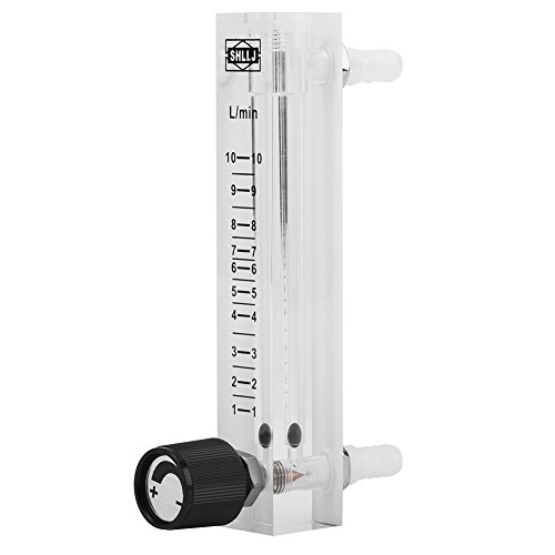 Medidor de flujo de oxígeno, medidor de flujo LZQ-7 medidor de flujo de 1-10 LPM con válvula de control de 8 mm para oxígeno/aire/gas