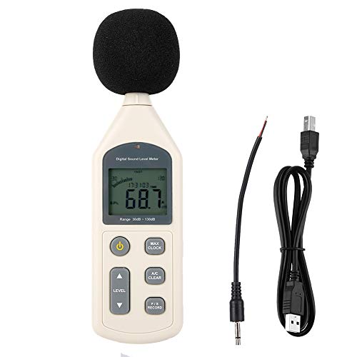 Medidor de nivel de sonido digital 30-130dB Medidor de presión de decibelios Medición de ruido USB Resolución de 0.1db