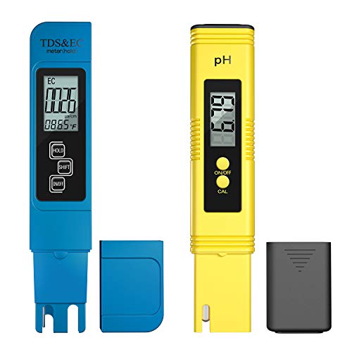 Medidor digital de calidad del agua, medidor de PH, medidor TDS, EC y medidor de temperatura, 4 en 1 para probar agua potable RO, interior, piscina, hidroponía, acuario y más