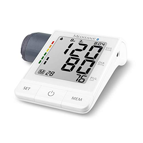 Medisana BU 530 connect Tensiómetro para el brazo, pantalla de arritmia, escala de colores de los semáforos de la OMS para una medición precisa de la tensión arterial y del pulso con app Medisana BU 530 connect Tensiómetro para el brazo, pantalla de arritmia, escala de colores de los semáforos de la OMS para una medición precisa de la tensión arterial y del pulso con app