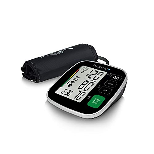 Medisana BU 546 connect Tensiómetro para el brazo con manguito grande, pantalla de arritmia, escala de colores de la OMS para una medición precisa de la tensión arterial y del pulso con app Medisana BU 546 connect Tensiómetro para el brazo con manguito grande, pantalla de arritmia, escala de colores de la OMS para una medición precisa de la tensión arterial y del pulso con app