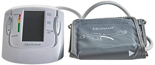 Medisana MTP Pro Tensiómetro para el brazo, pantalla de arritmia, escala de colores de los semáforos de la OMS, para una medición precisa de la tensión arterial y del pulso con función de memoria Medisana MTP Pro Tensiómetro para el brazo, pantalla de arritmia, escala de colores de los semáforos de la OMS, para una medición precisa de la tensión arterial y del pulso con función de memoria