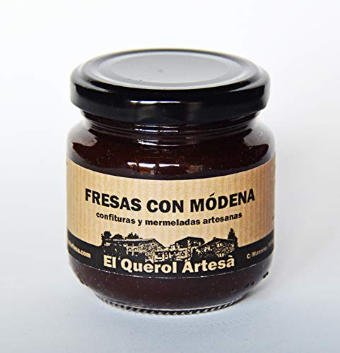 Mermelada Artesana de FRESAS CON MÓDENA. 170gr. Ingredientes 100% naturales. Envíos gratis a partir de 20€.