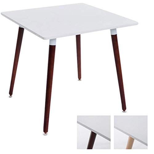 Mesa Auxiliar Bente En Estilo Nórdica I Mesa De Centro Cuadrada I Mesa De Café con 4 Patas De Madera I Mesa Auxiliar De Madera I, Color:Cappuccino