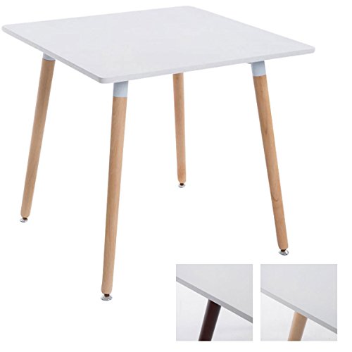 Mesa Auxiliar Bente En Estilo Nórdica I Mesa De Centro Cuadrada I Mesa De Café con 4 Patas De Madera I Mesa Auxiliar De Madera I, Color:Natura