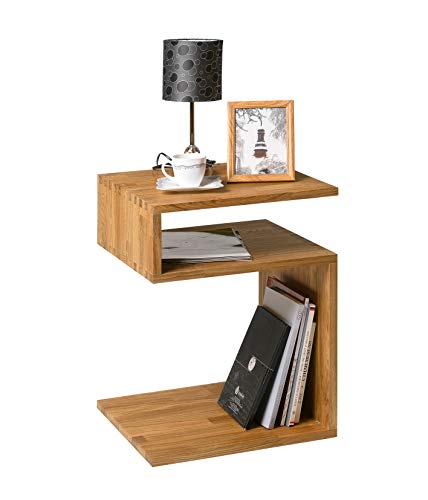 Mesa Auxiliar Sofi, Mesita de Madera Maciza Roble, Mesilla de Noche Moderna, Estilo Nordico Diseno Original Forma S, 44 x 44 x 62 cm. (Roble Natural) Mesa Auxiliar Sofi, Mesita de Madera Maciza Roble, Mesilla de Noche Moderna, Estilo Nordico Diseno Original Forma S, 44 x 44 x 62 cm. (Roble Natural)
