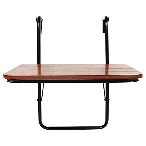 Mesa de Balcón Colgante Plegable, Mesa de Balcón de Hierro al Aire Libre para Jardín Patio Terraza Mesa de Balcón Colgante Plegable, Mesa de Balcón de Hierro al Aire Libre para Jardín Patio Terraza