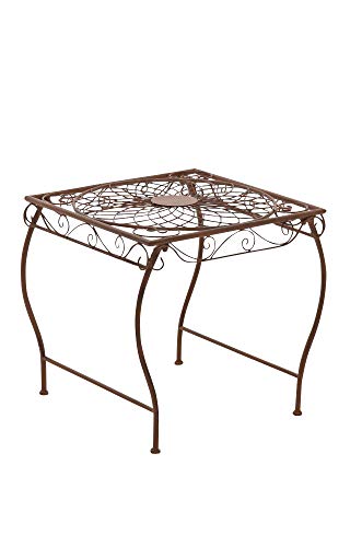 Mesa de Jardín Zarina | Mesa de Exterior en Hierro Forjado I Mesa Cuadrada de Terraza Estilo Rústico I Color:, Color:Antiguo marrón Mesa de Jardín Zarina | Mesa de Exterior en Hierro Forjado I Mesa Cuadrada de Terraza Estilo Rústico I Color:, Color:Antiguo marrón