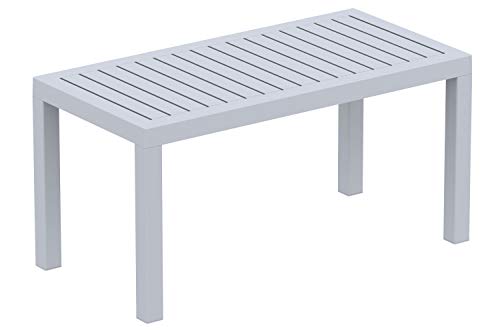 Mesa Lounge Ocean Moderna I Mesa De Jardín Impermeable I Mesa De Plástico Resistente A Los Rayos UV I Mesa De Exterior Robusta I Color:, Color:Gris