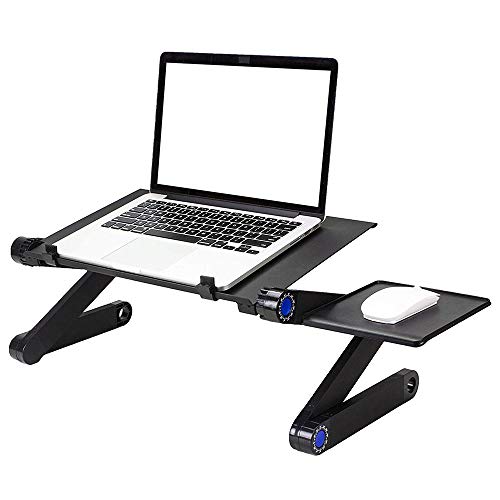 Mesa plegable portátil multifunción portátil HUIHUAN Mesa portátil ajustable, Escritorio con cama portátil, Soporte para computadora portátil, Soporte de lectura para piso de sofá